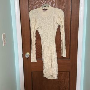 Sexy backless sweater dress